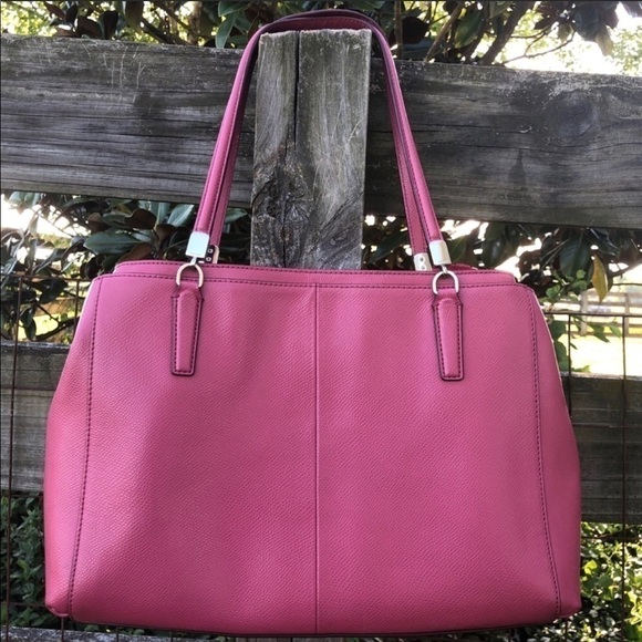 Coach Christie Red Punch Pink Satchel Wallet Set - Picture 2 of 8